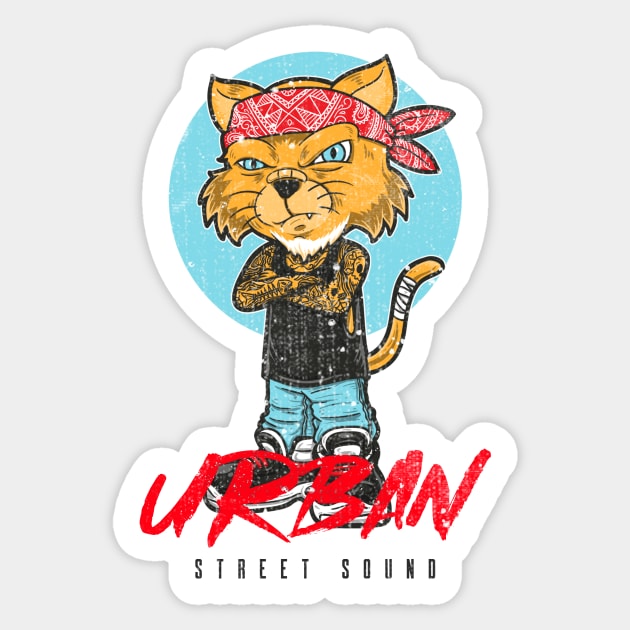 Urban Cat Sticker by Araf Color